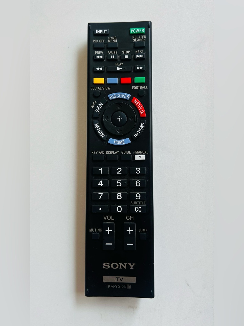 Sony RM-YD103 TV Remote Control KDL-60W630B KDL-60W610B KDL-55W700B KDL-50W700B